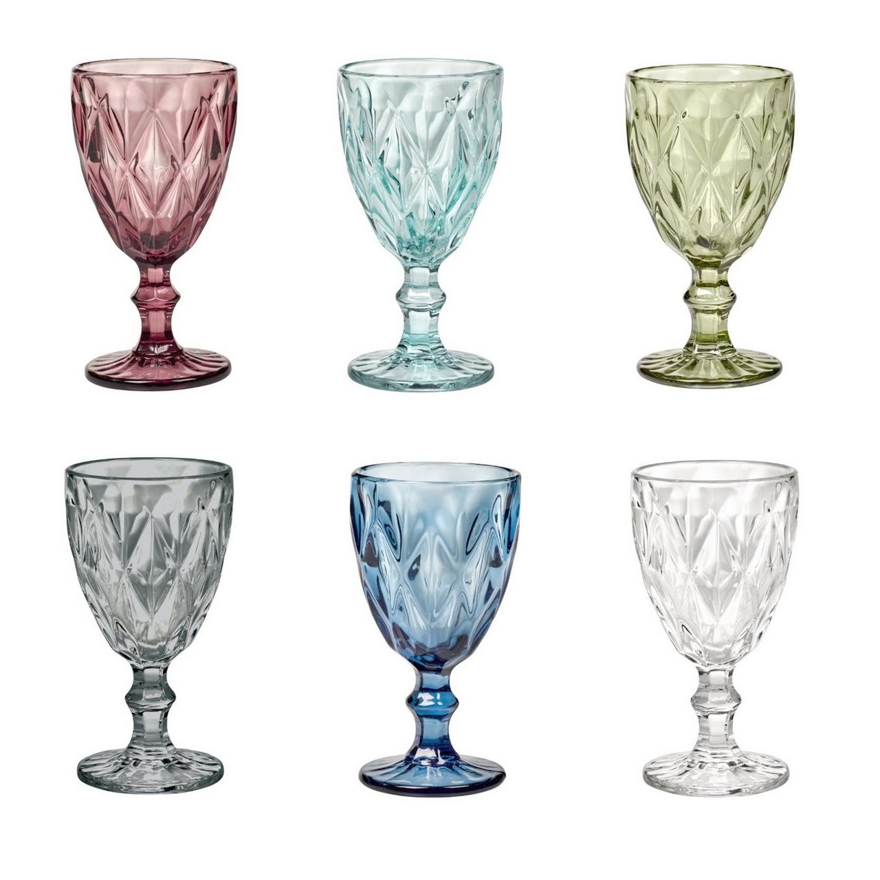 Acquista online Kaleidos Set 6 glasses + 6 multicolored Loira glasses Kaleidos